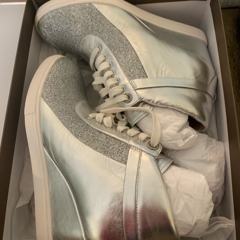 BRAND NEW Linea Paulo Metallic Sneaker Wedge - Perfect For A Bride